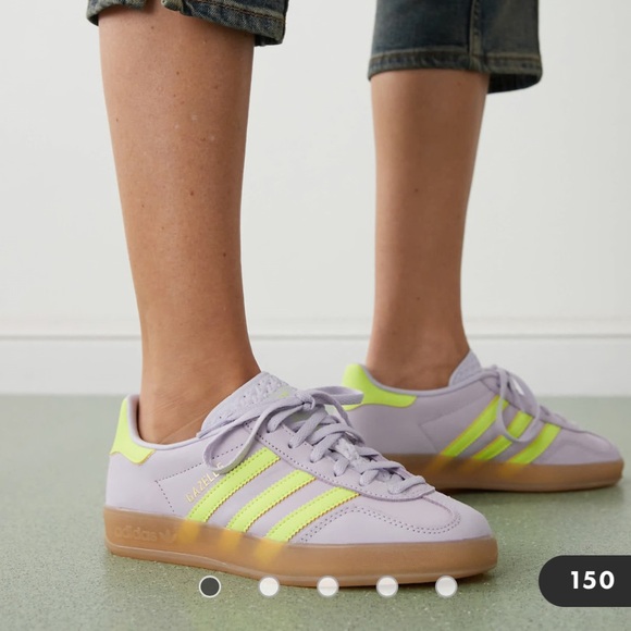 adidas Originals Gazelle sneakers in purple and yellow, worn once - Picture 2 of 5